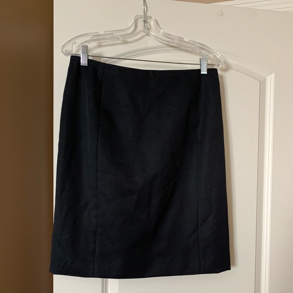 J Crew Black Wool Skirt